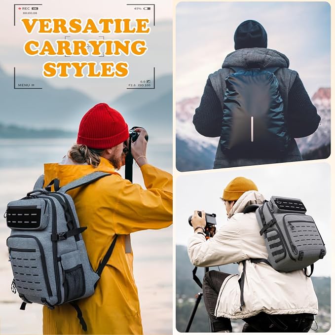 HAMBOLY Professional Camera Bag Backpack, Large Waterproof Photography Bag Case - Image 6