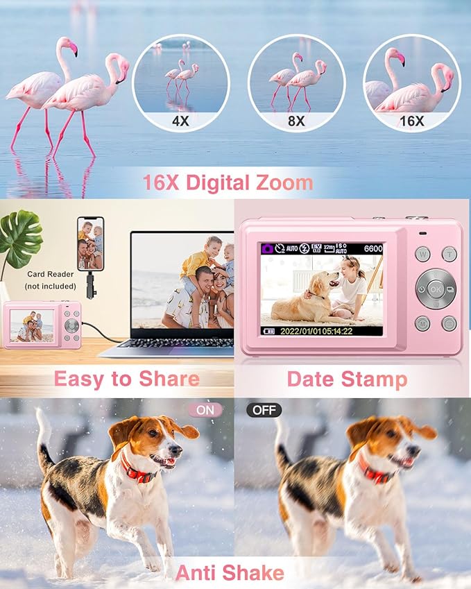 Lecran Digital Camera, FHD 1080P Point and Shoot Camera - Image 5