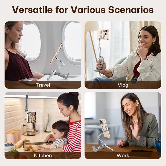 OMOTON TP02 360°Rotating for MagSafe Tripod Mount, Adjustable Aluminum Magnetic - Image 6