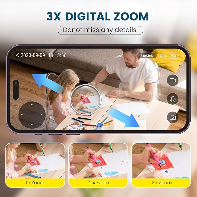 litokam Security Camera Indoor 2K, 360 Pan/Tilt Cameras - Image 8