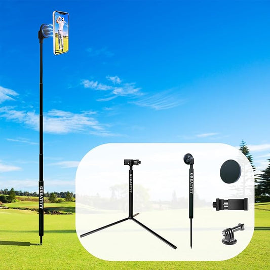 Monopod and Tripod Selfie Stick to Record Golf Swing by GreatYYT