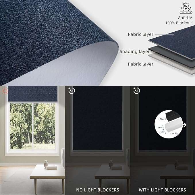 SmartWings Motorized 100% Blackout Shades Blinds, Custom Size, Cordless Window - Image 5