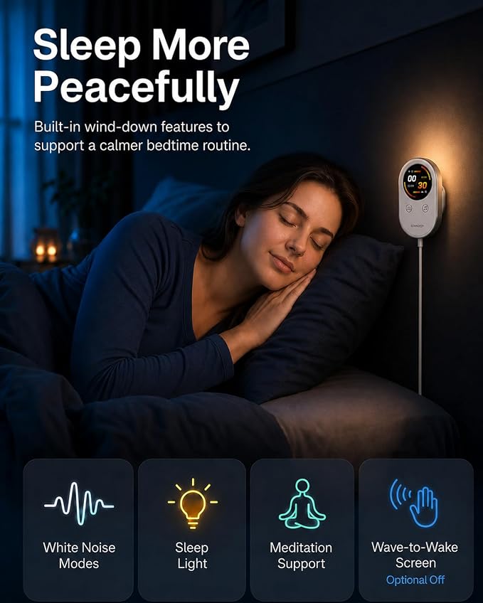 Contactless Smart Sleep Tracker, Bedside Sleep Monitor Wellness Device - Image 4