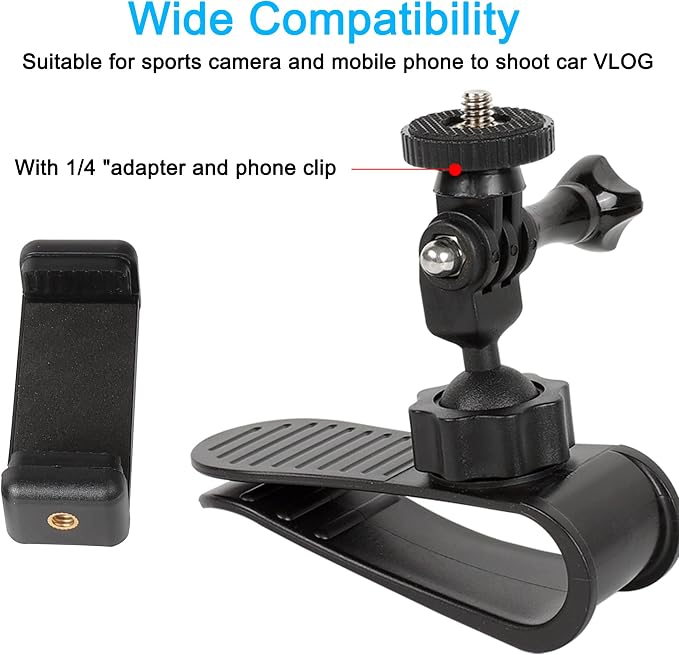 PellKing Car Sun Visor Mount VLOG/Video Holder - Image 5