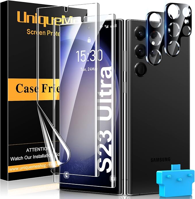 UniqueMe Compatible for Samsung Galaxy S23 Ultra 6.8 inch Screen Protector by UniqueMe