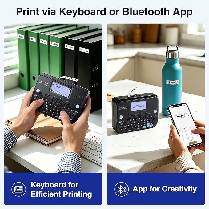 SUPVAN E12 Bluetooth Label Maker Machine, Support Keyboard & App - Image 2