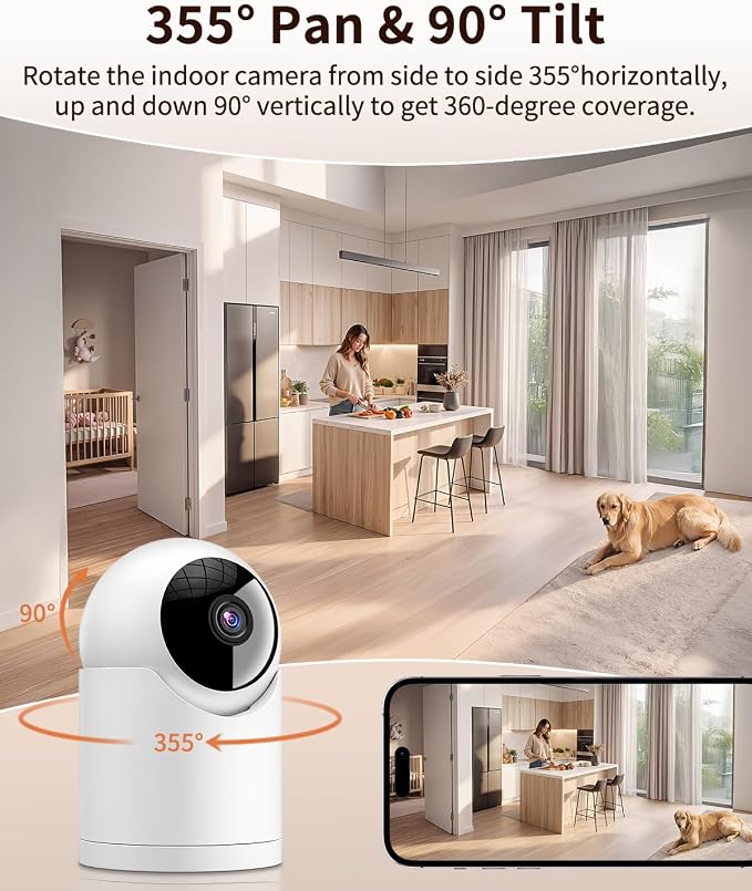 Indoor Cameras for Home Security, Auto tracking, 5G&2.4G WiFi Security - Image 4