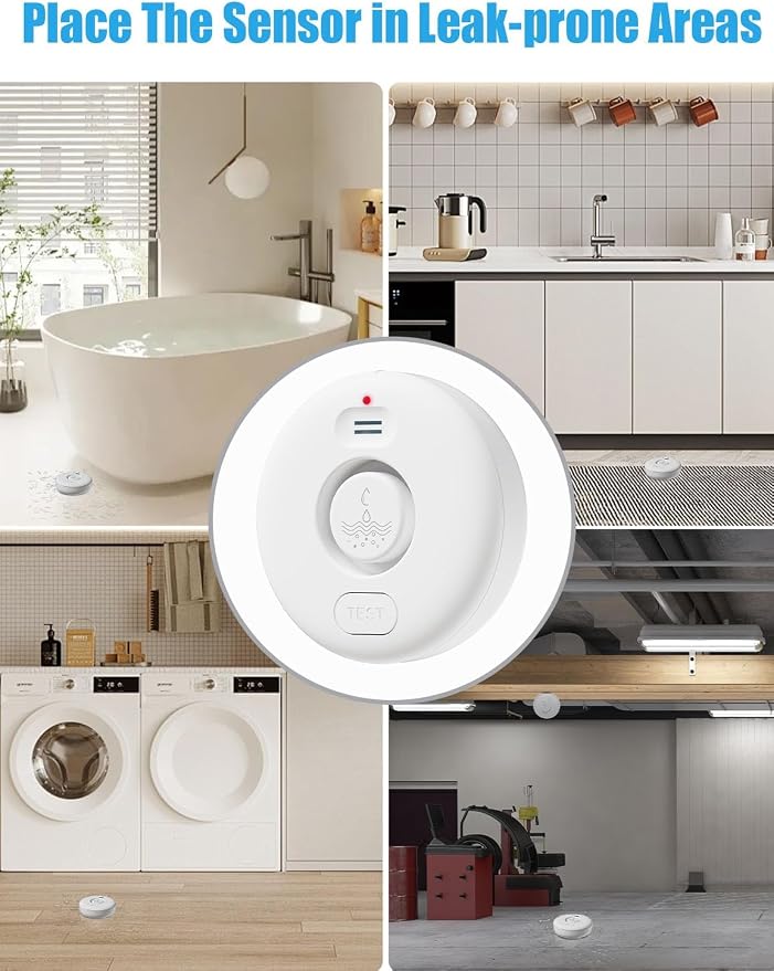 Water Leak Detectors for Home, 120dB Adjustable Water Leak Alarm for WiFi - Image 5