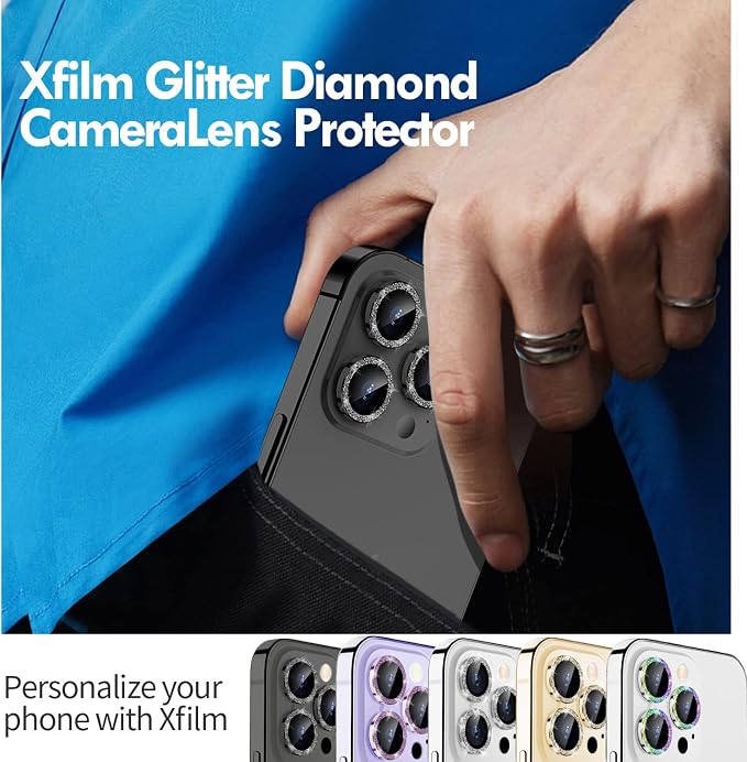 for iPhone 14 Pro/14 Pro Max Camera Lens Protector Bling, 9H Hardness - Image 5