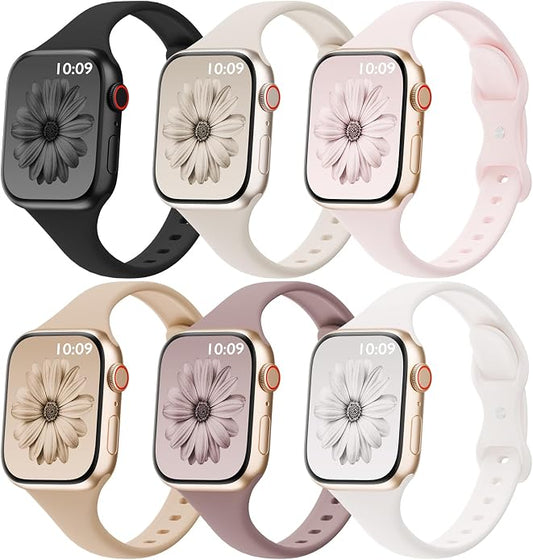 6 Pack Thin Bands Compatible by SLIMBAND