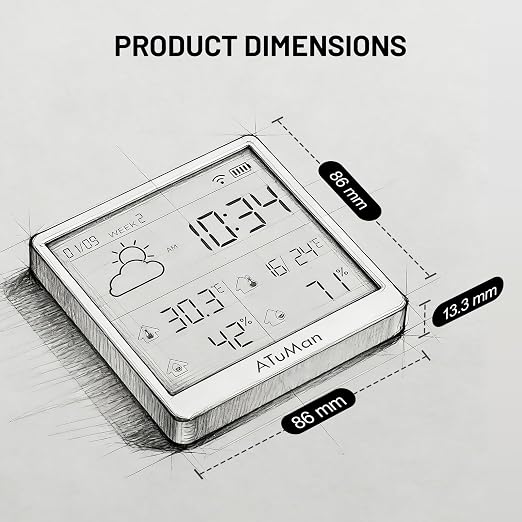 ATuMan TH3 Smart Thermometer Hygrometer - Image 9