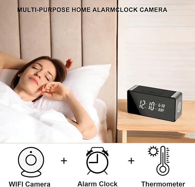Hidden Camera Clock 4K HD WiFi, Wireless Camera - Image 5