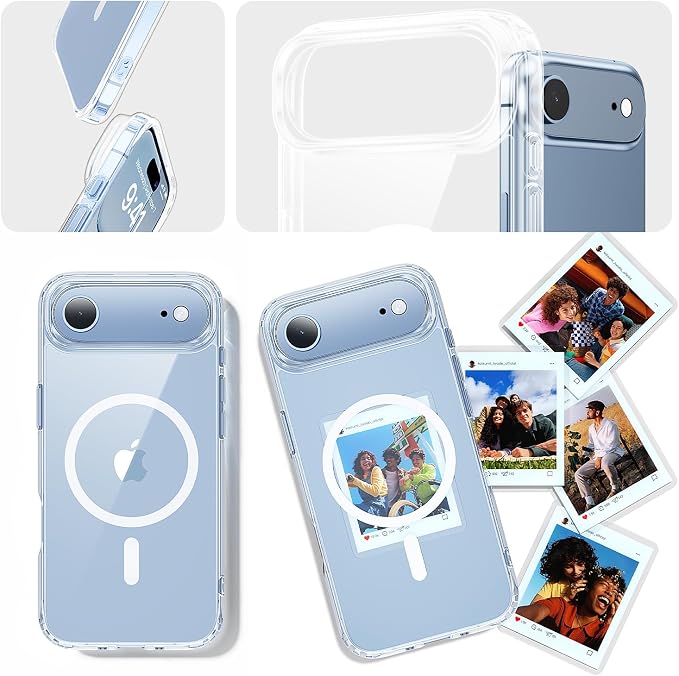 toushion 3 in 1 for iPhone Air Case Clear, Fits MagSafe, Not Yellowing - Image 7