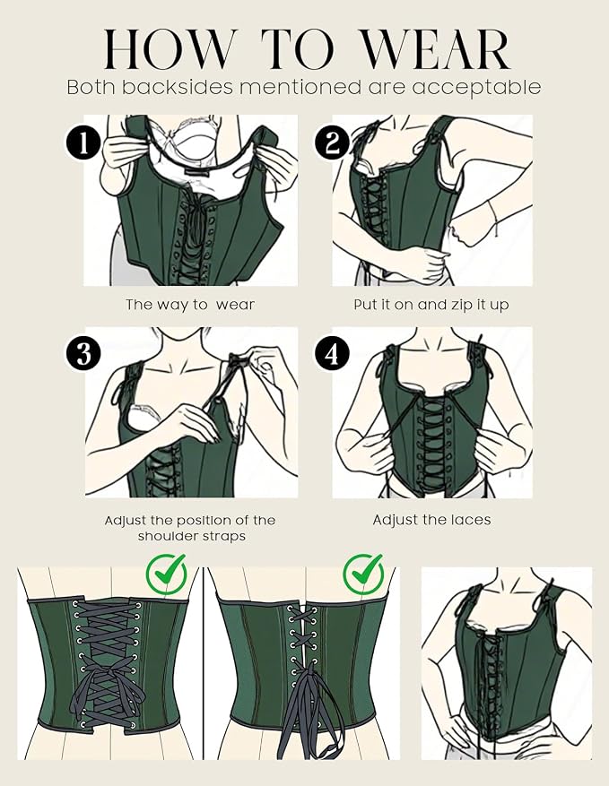 SCARLET DARKNESS Bustier Tops for Women Renaissance Floral Lace Up Bodyshaper - Image 6