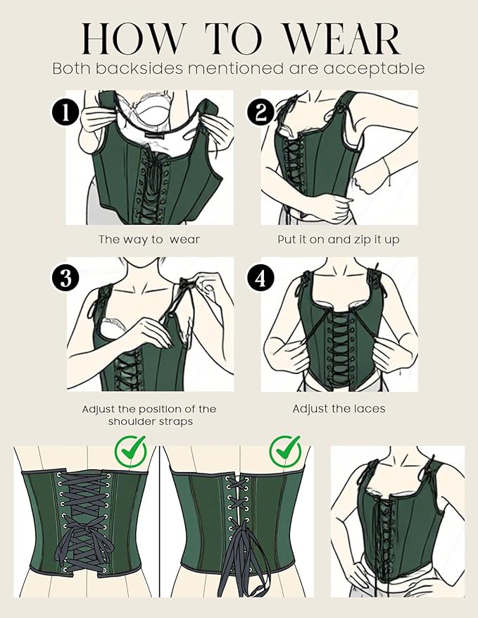 SCARLET DARKNESS Bustier Tops for Women Renaissance Floral Lace Up Bodyshaper - Image 6
