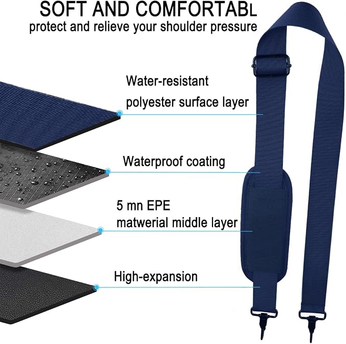 Shoulder Strap, Durable 55" Universal Replacement Laptop Shoulder Strap - Image 5