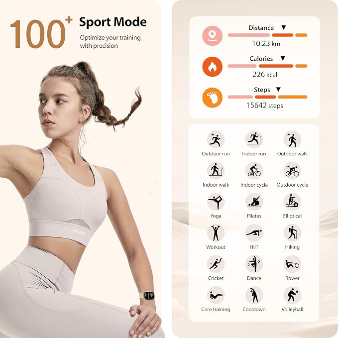 Smart Watch for Women with Alexa Built-in, 1.83" HD Touchscreen Fitness Tracker - Image 5