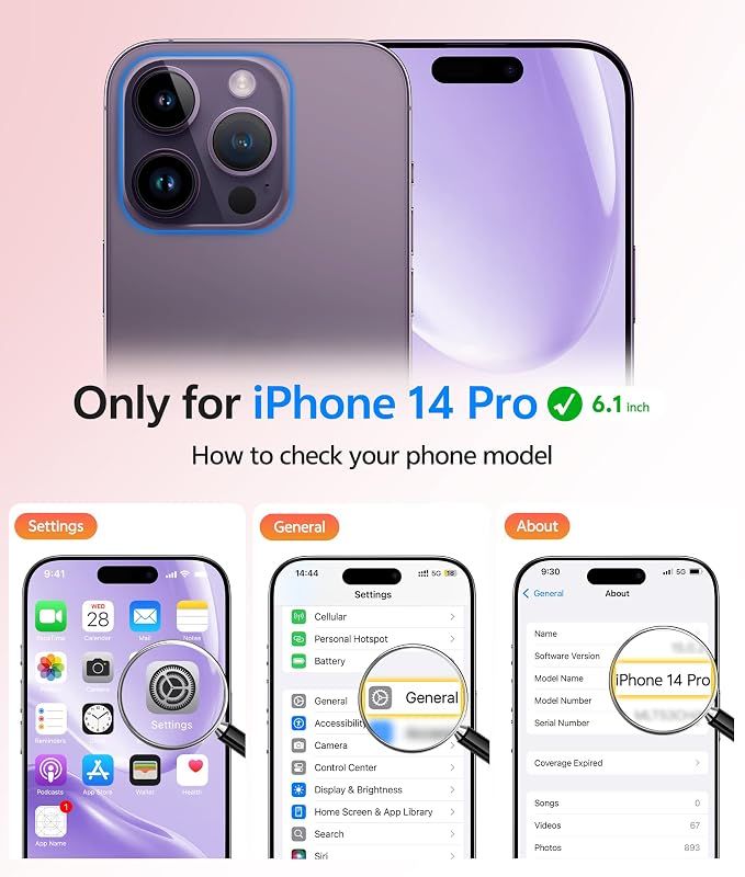 FNTCASE for iPhone 14 Pro Case: Translucent Matte Cases - Image 2