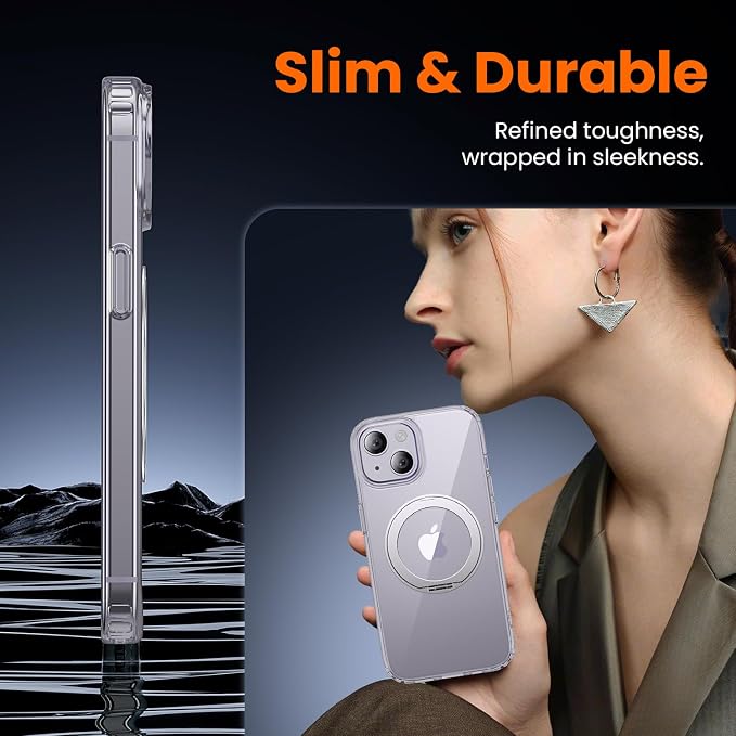 toushion 3 in 1 for iPhone 14 Case Stand |Build in Kickstand, Screen Protector - Image 6