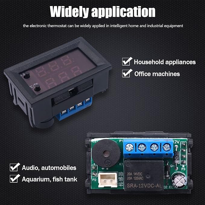 Twidec/DC 12V Temperature Controller Programmable -50 to 110 ℃ Red/Blue LED - Image 6