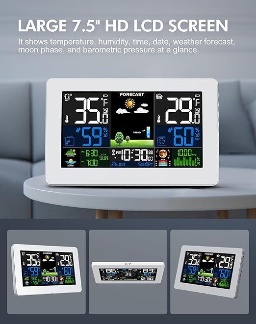 Weather Station Wireless Indoor Outdoor, Digital Thermometer - Image 2