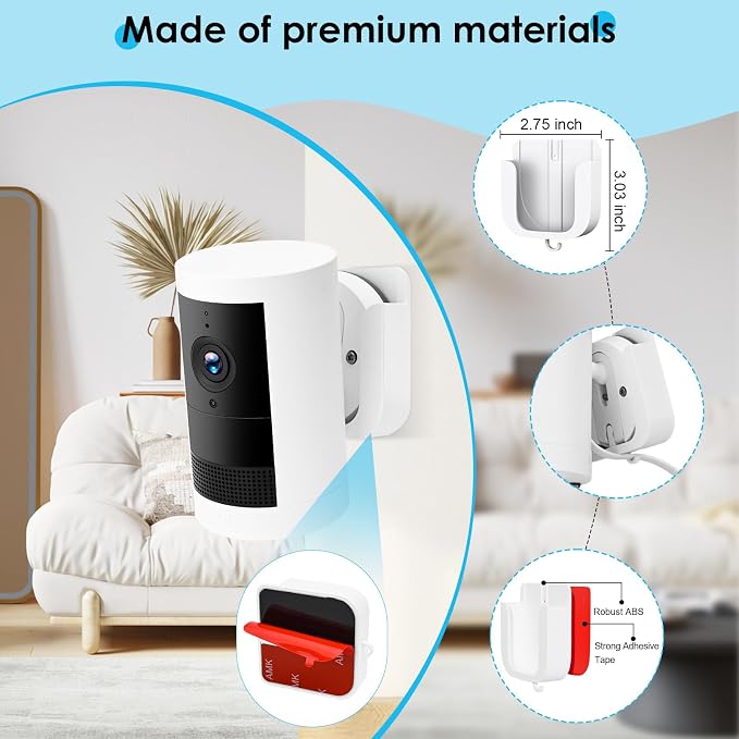 No Drill Wall Mount for Ring Outdoor Cam Plus, Easy Installation - Image 4
