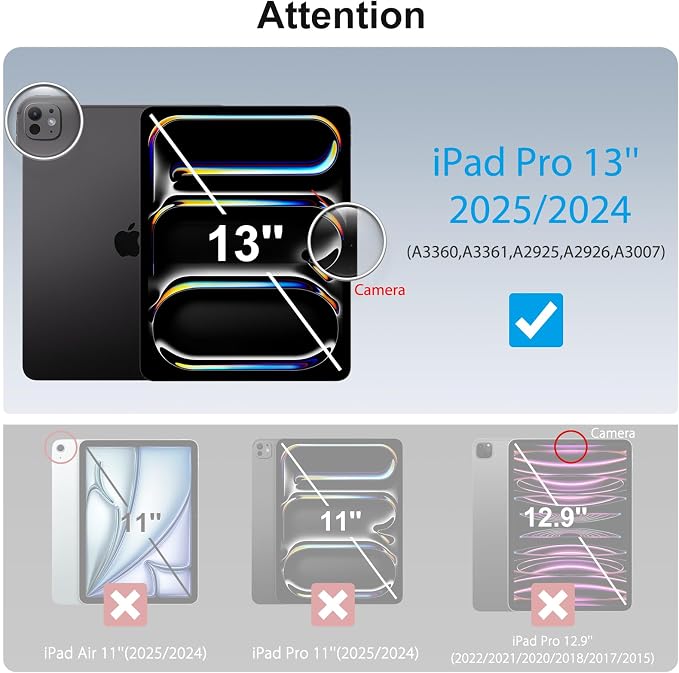 SPARIN Screen Protector for iPad Pro 13 inch M5/M4, 2 Pack HD Clear 9H Tempered - Image 3