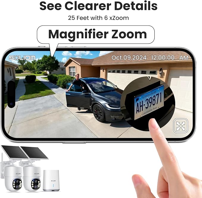 SOLIOM- 5MP Security Cameras Wireless Outdoor, No Subscription & Solar Powered - Image 9