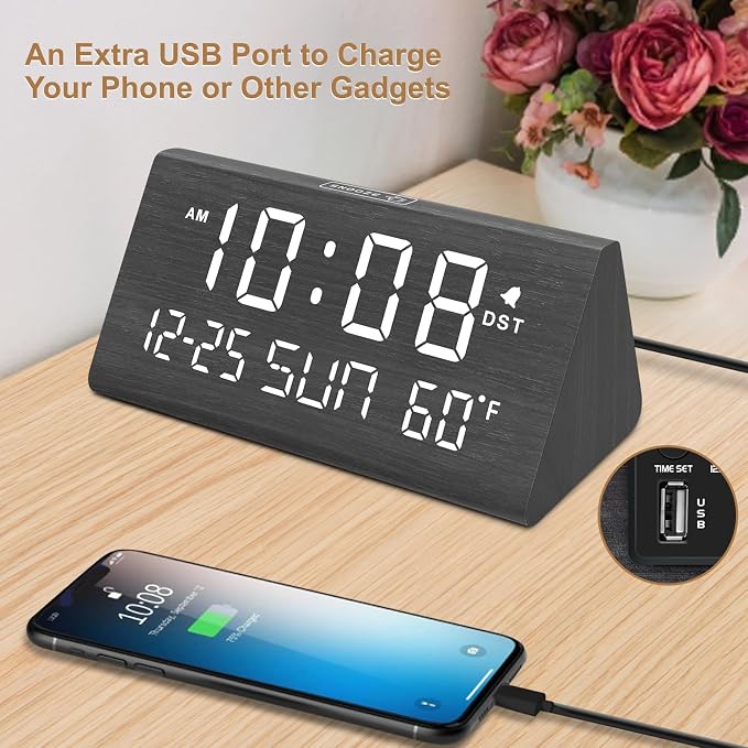 DreamSky Digital Alarm Clocks for Bedrooms - Image 5