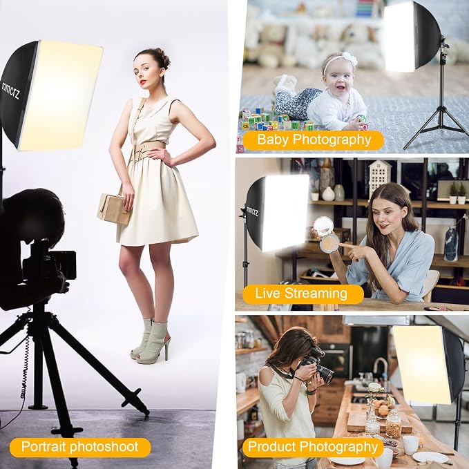 2Pack Professional Softbox Lighting Kit, Continuous Lighting - Image 7