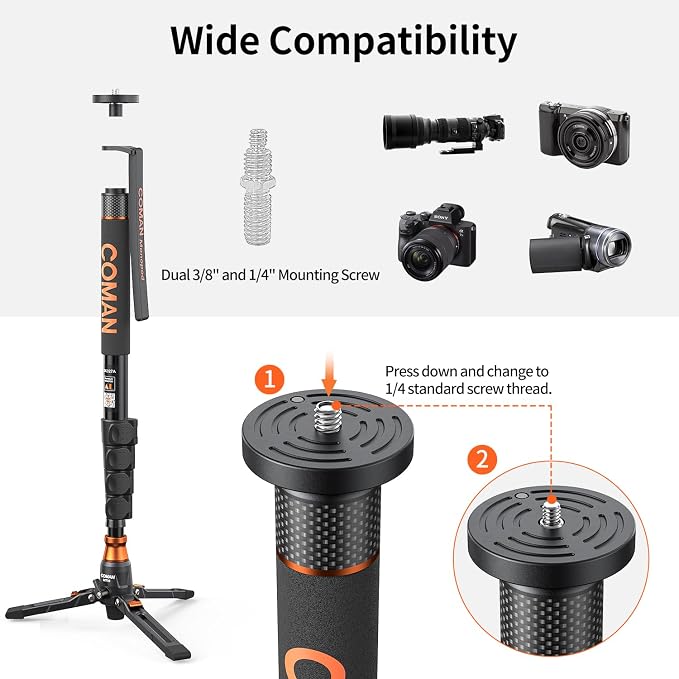 Monopod for Camera, COMAN Camera Monopod - Image 5