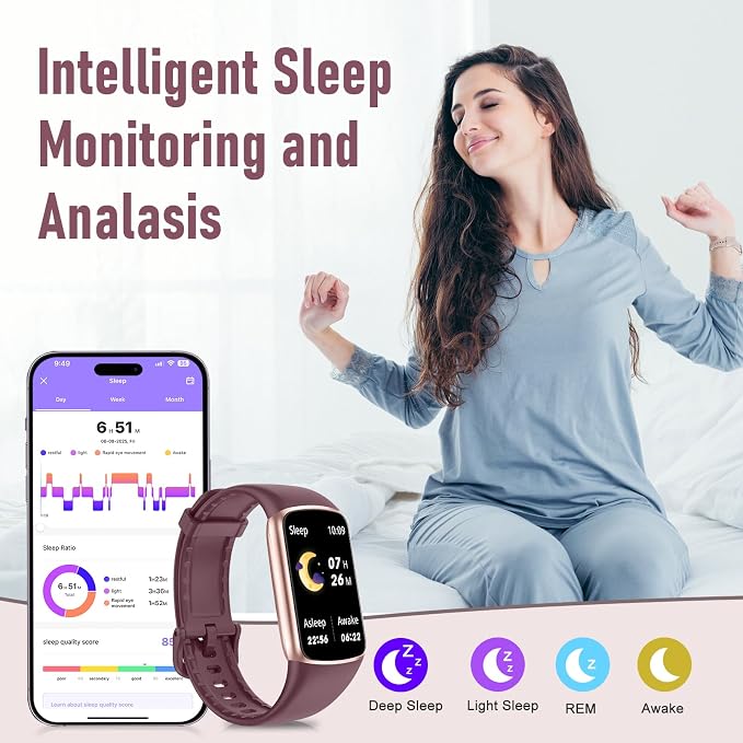 Zeacool Fitness Tracker with 24/7 Heart Rate, Blood Oxygen Sleep Monitor - Image 3