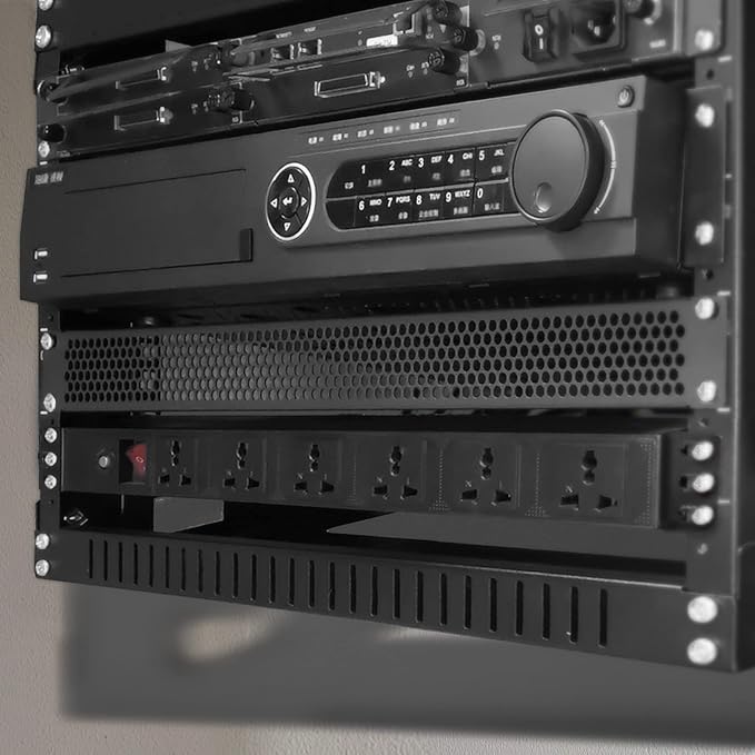 RIVECO 4U 19" Wall Mount Network Rack – 17.7" Deep 2 Post Open Frame Cabinet - Image 8