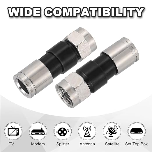 MECCANIXITY 20 Pcs F Type Coaxial Cable Compression Connectors, 75 Ohm Copper - Image 5