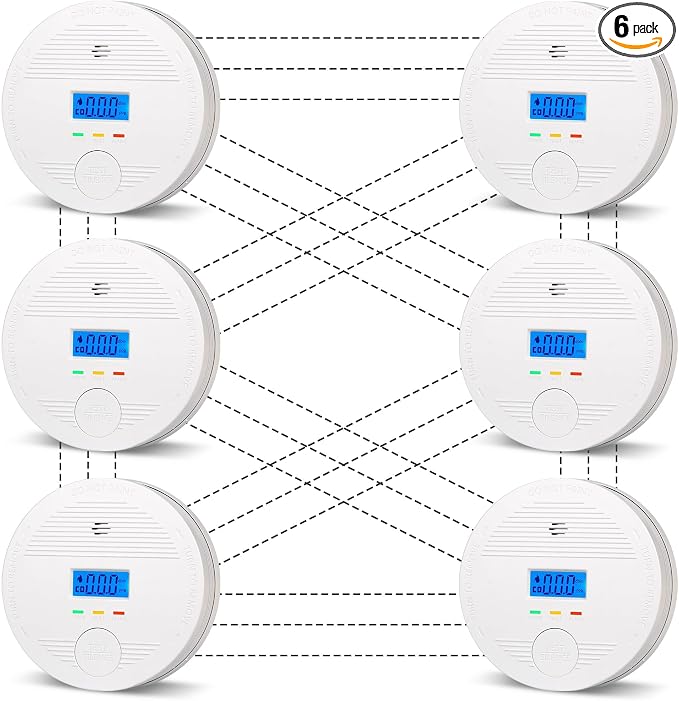 10-Year Sealed Battery Wireless Linked Home Safety Device, Whole-House by DFGJLVF