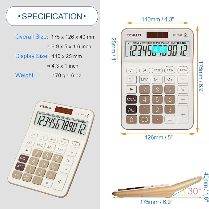 Pendancy 12 Digit Office Calculator Desktop - Image 4