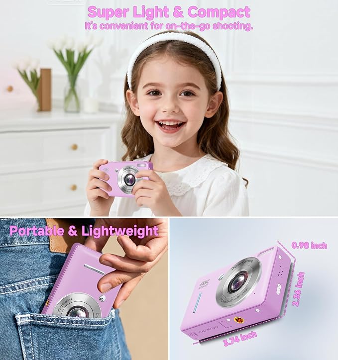 Digital Camera, 44MP FHD 1080P Point and Shoot Digital Camera - Image 6
