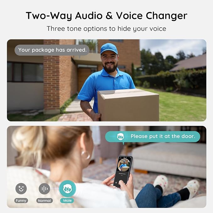 BOIFUN Video Doorbell Camera Wireless, 180° Wide View, 2K HD, No Subscription - Image 5