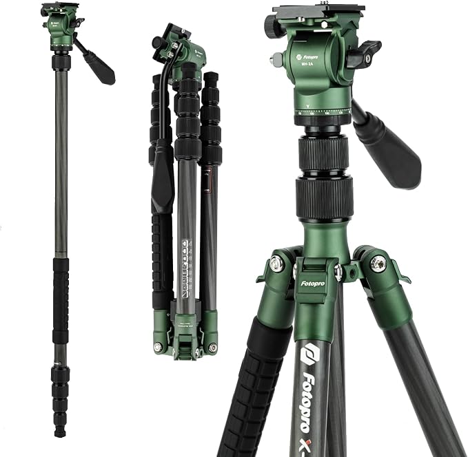 Fotopro 59" Carbon Fiber Travel Tripod by Fotopro