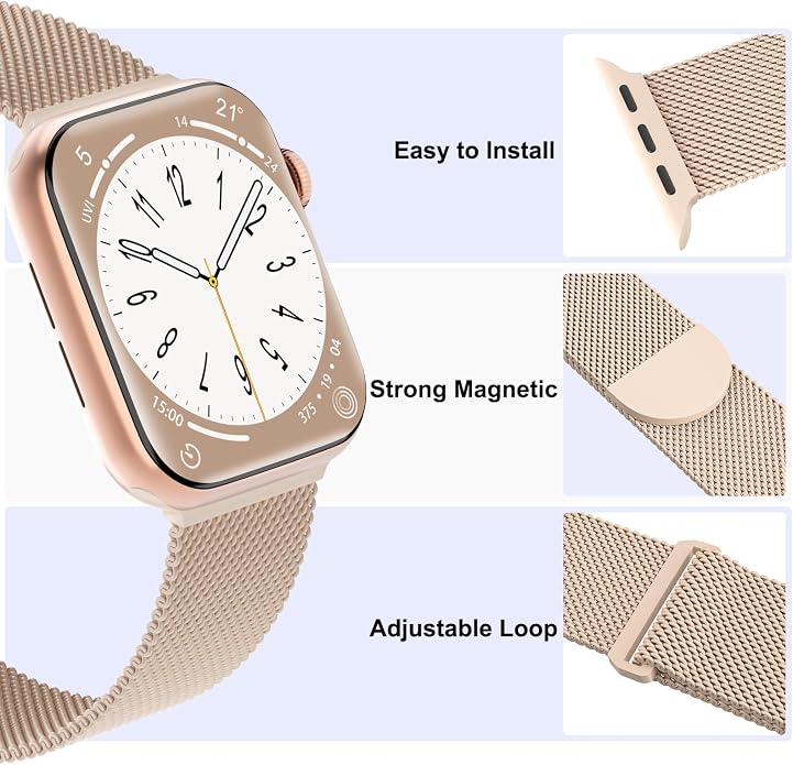 3 Pack Mesh Metal Band Compatible - Image 3
