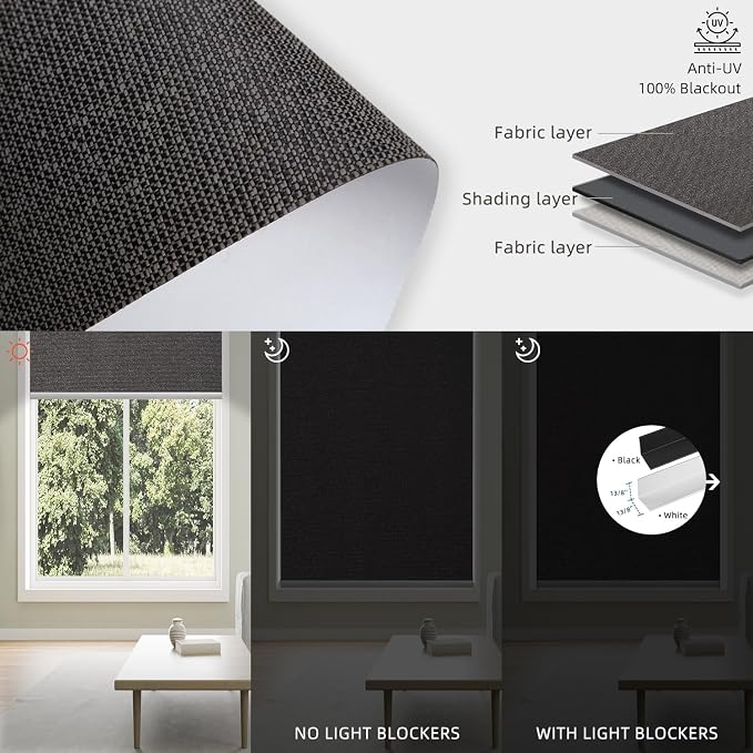 SmartWings Motorized 100% Blackout Shades Blinds, Custom Size, Cordless Window - Image 5