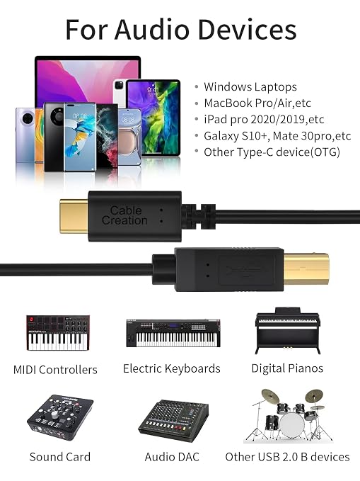 CableCreation USB C to USB B Printer Cable - Image 7