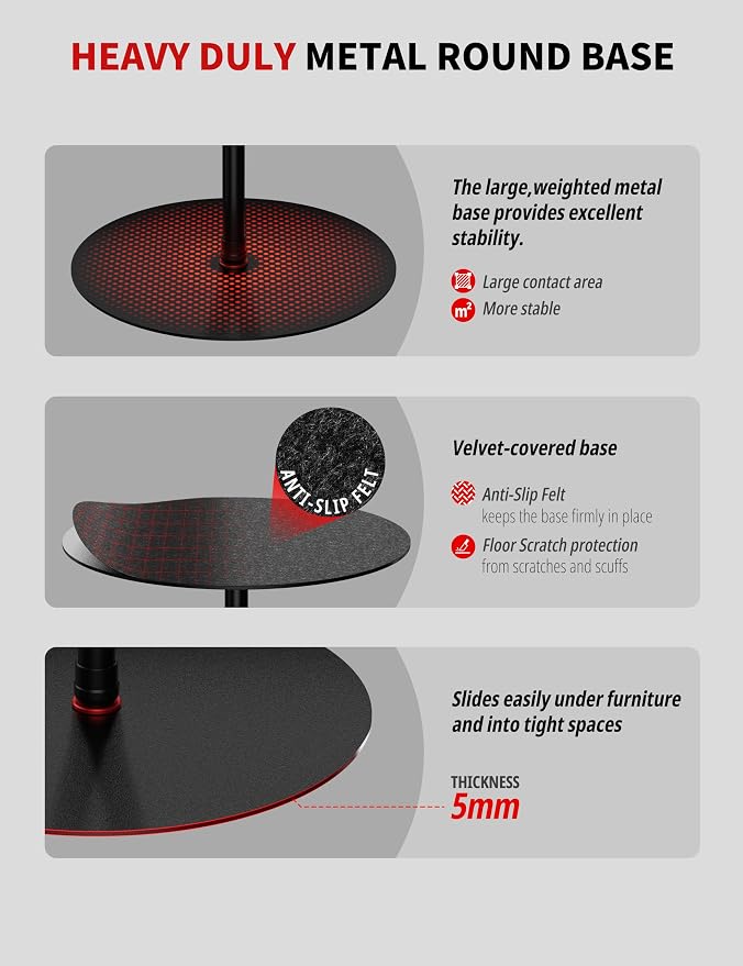 iFootage A500 Heavy Duty Round Base Light Stand, Space-Saving Tripod Alternative - Image 7