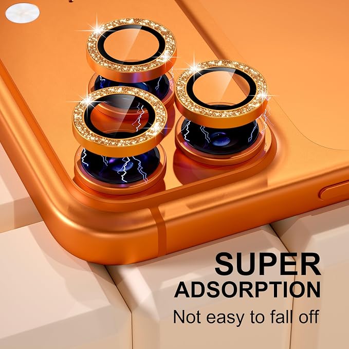 Misea Compatible for iPhone 17 Pro/iPhone 17 Pro Max Camera Lens Protector Bling - Image 6