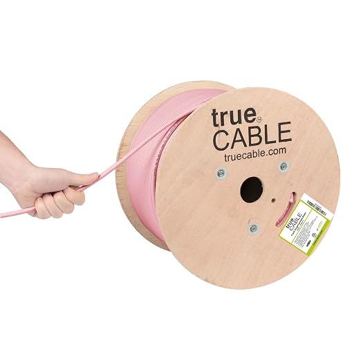 TRUE CABLE Cat6A Riser, Bulk Ethernet Cable, 23AWG Solid Bare Copper, by trueCABLE
