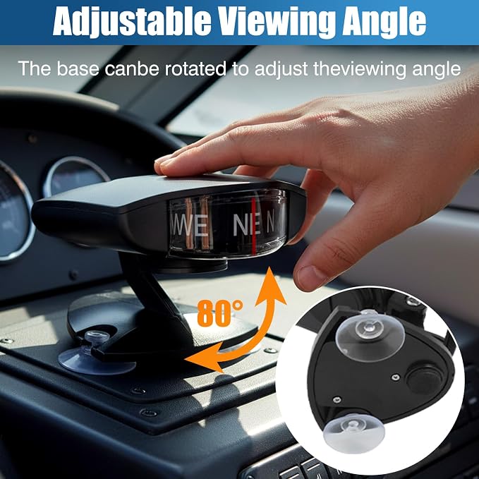 MACHSWON Car Dashboard Compass, Digital Portable Compass Compatible - Image 7