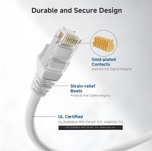 Cable Matters 10Gbps Snagless Cat 6 Ethernet Cable - 60ft - Image 4