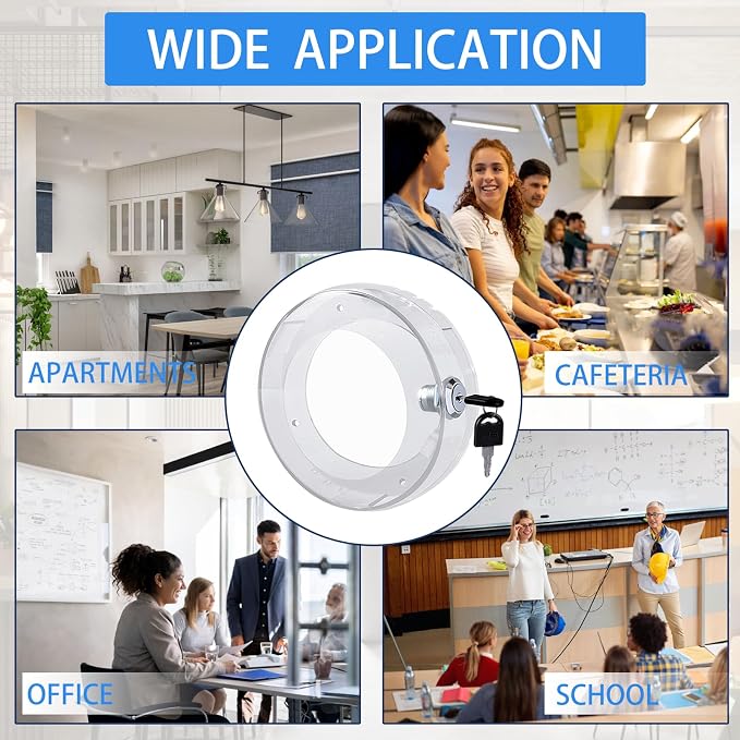 2 PC Round Baby Safety Thermostat Lock Case - Image 6