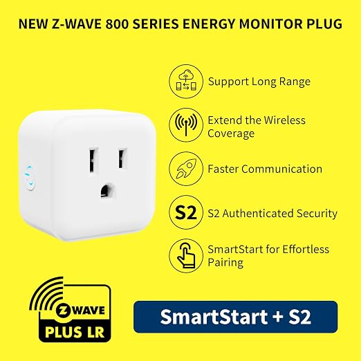 Minoston Zwave Plug Energy Monitor, 800 Series Zwave Outlet, Built-in Repeater - Image 5