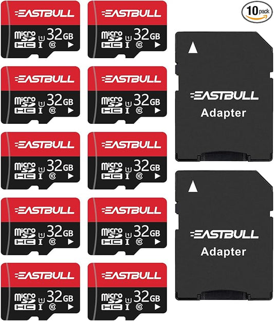 32GB 10-Pack of Micro SD Cards, EASTBULL SD Memory Cards 32GB SD Cards Pack by EASTBULL